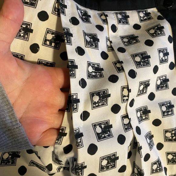 CAROLINA HERRERA NEW YORK Fit Flare Sleeveless Black White Print Midi Dress 4 - Picture 15 of 16